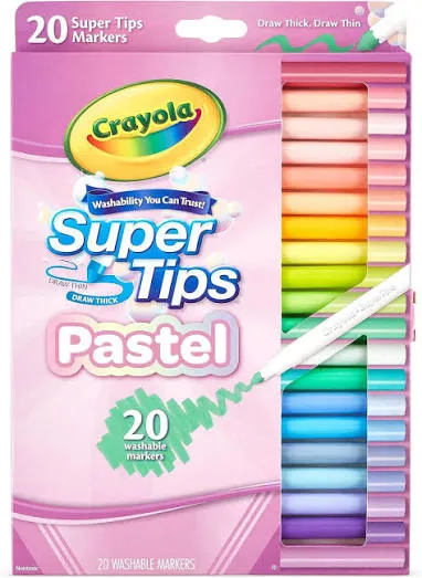 [1650569155] Pastel Supertips Washable Markers 20ct 58 7517