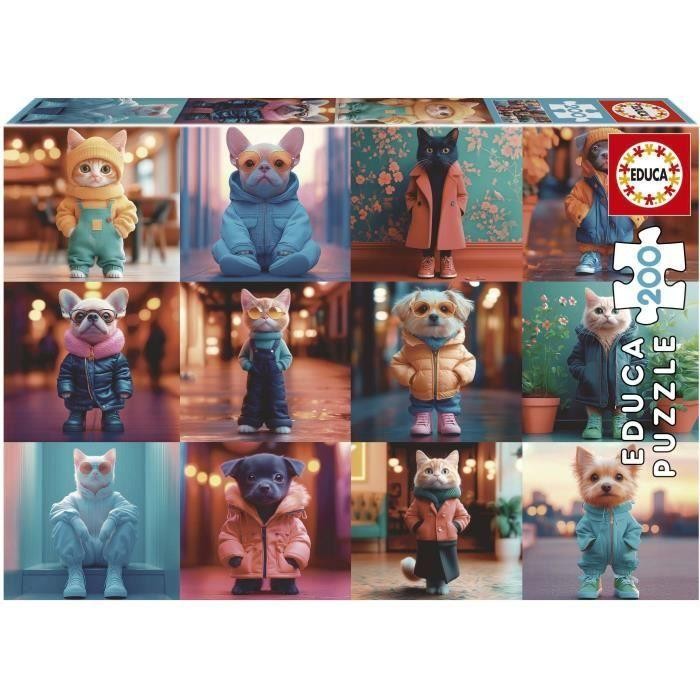 Puzzle Educa Animaux de la Mode 200 pièces