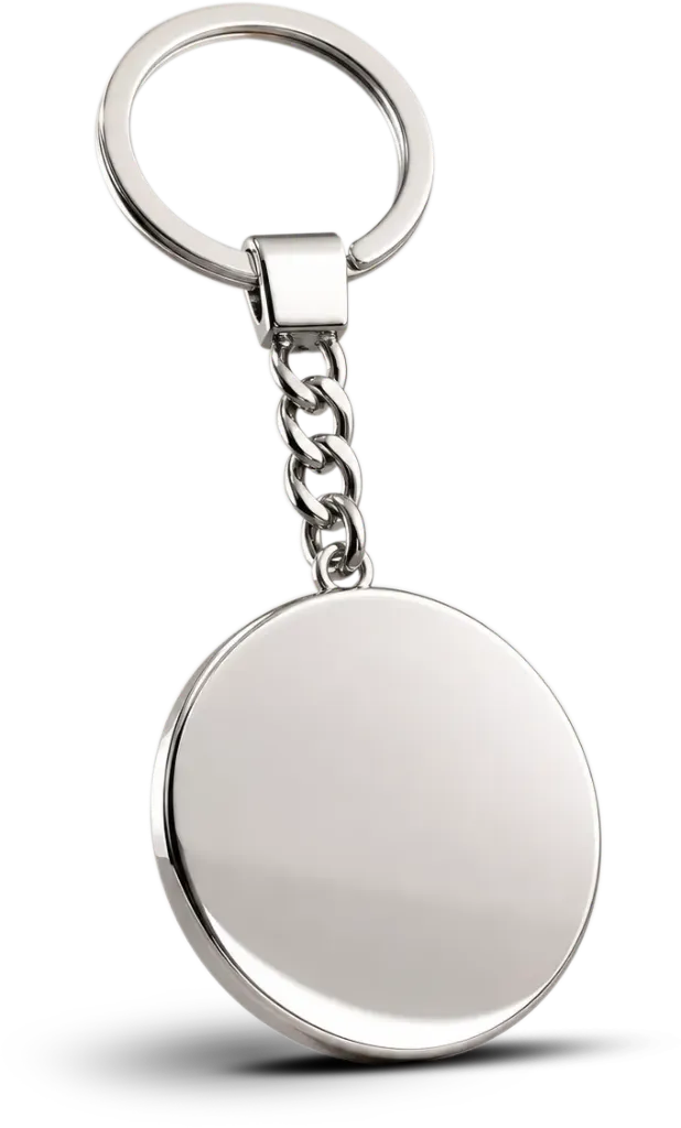 Porte cles KHOMSA rond ,metal en coffret
