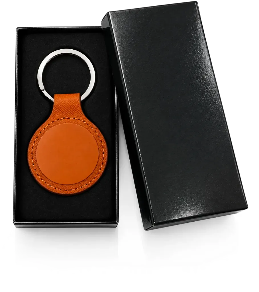 Porte cles SIMILI CUIR metal en coffret  01