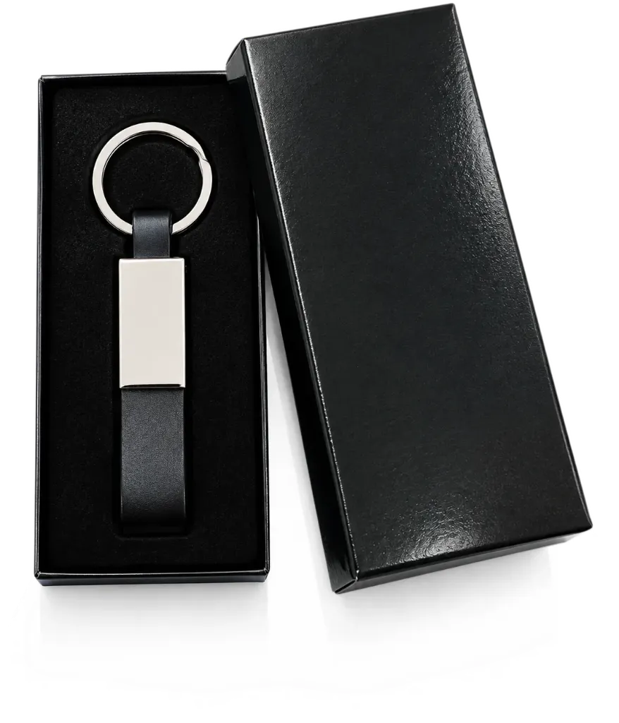 Porte cles SIMILI CUIR metal en coffret  02
